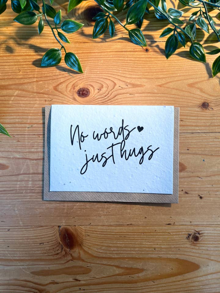Sin Palabras, Solo Abrazos - Tarjeta Plantable con Semillas para venta al por mayor de Scribe & Grow