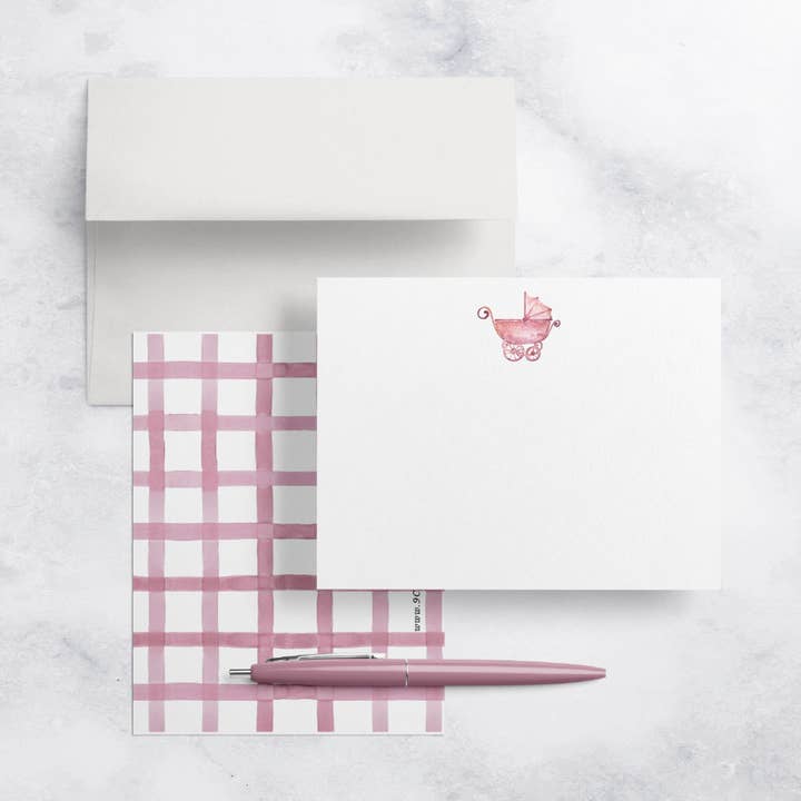 Baby Girl Note Card Set for wholesale by 9+C Designs