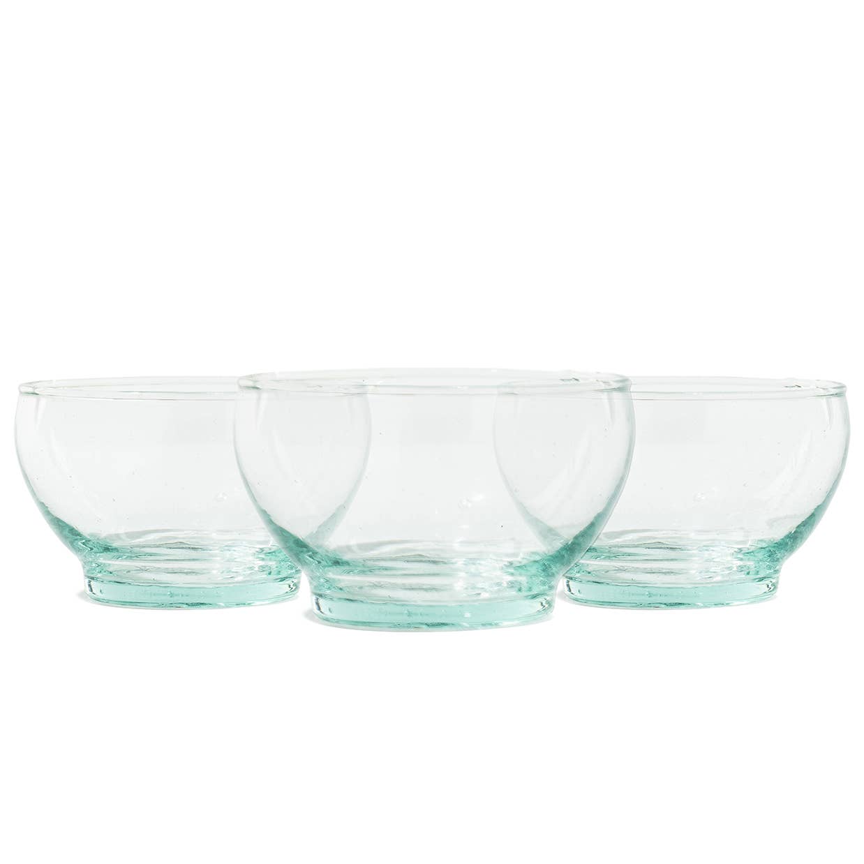 Casablanca Market - Wholesale Serve Bowl - Hand Blown Versatile Serving Bowl, Clear (Set of 3)1