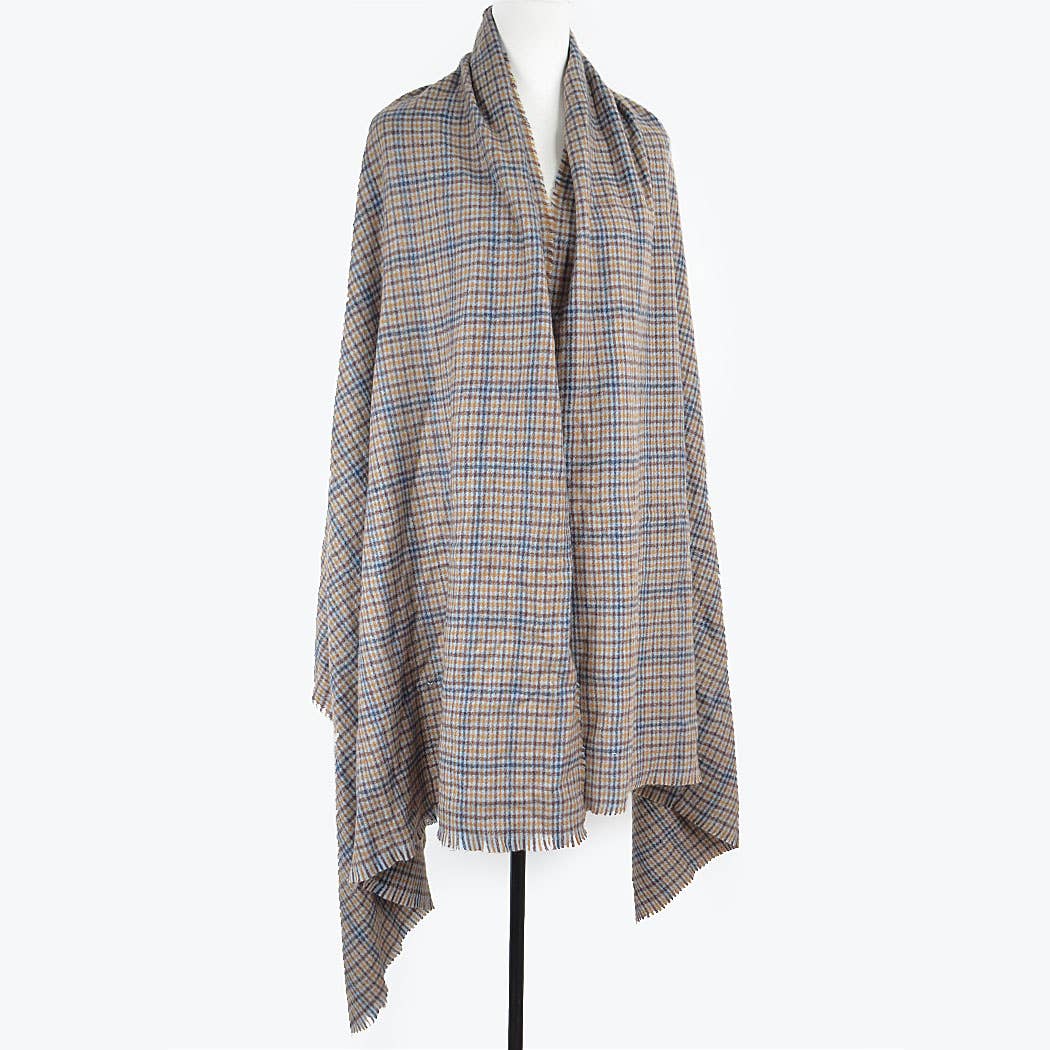 Gray Checker Plaid Pattern Scarf for wholesale on Faire2