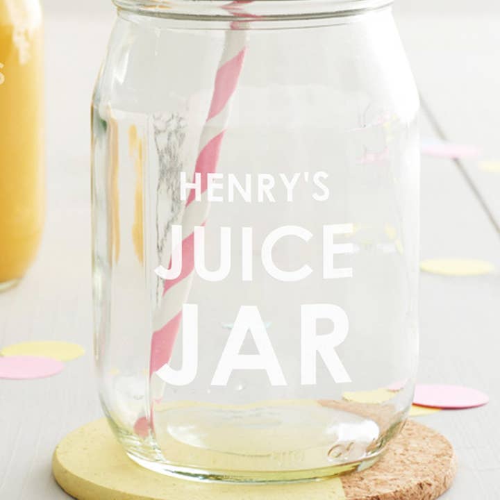 Personalised Juice Jar for wholesale by Becky Broome