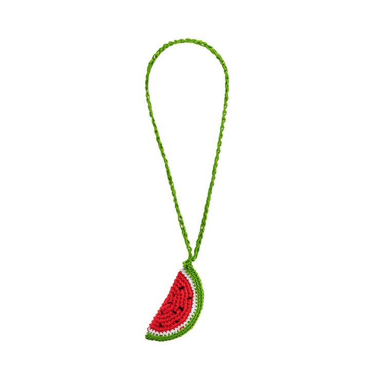 Watermelon Red Crochet Bag Charm for wholesale by Melie Bianco