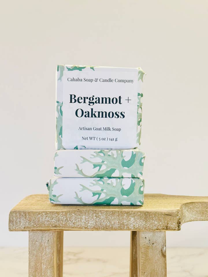 Bergamot + Oakmoss for wholesale by Cahaba Soap and Candle Company