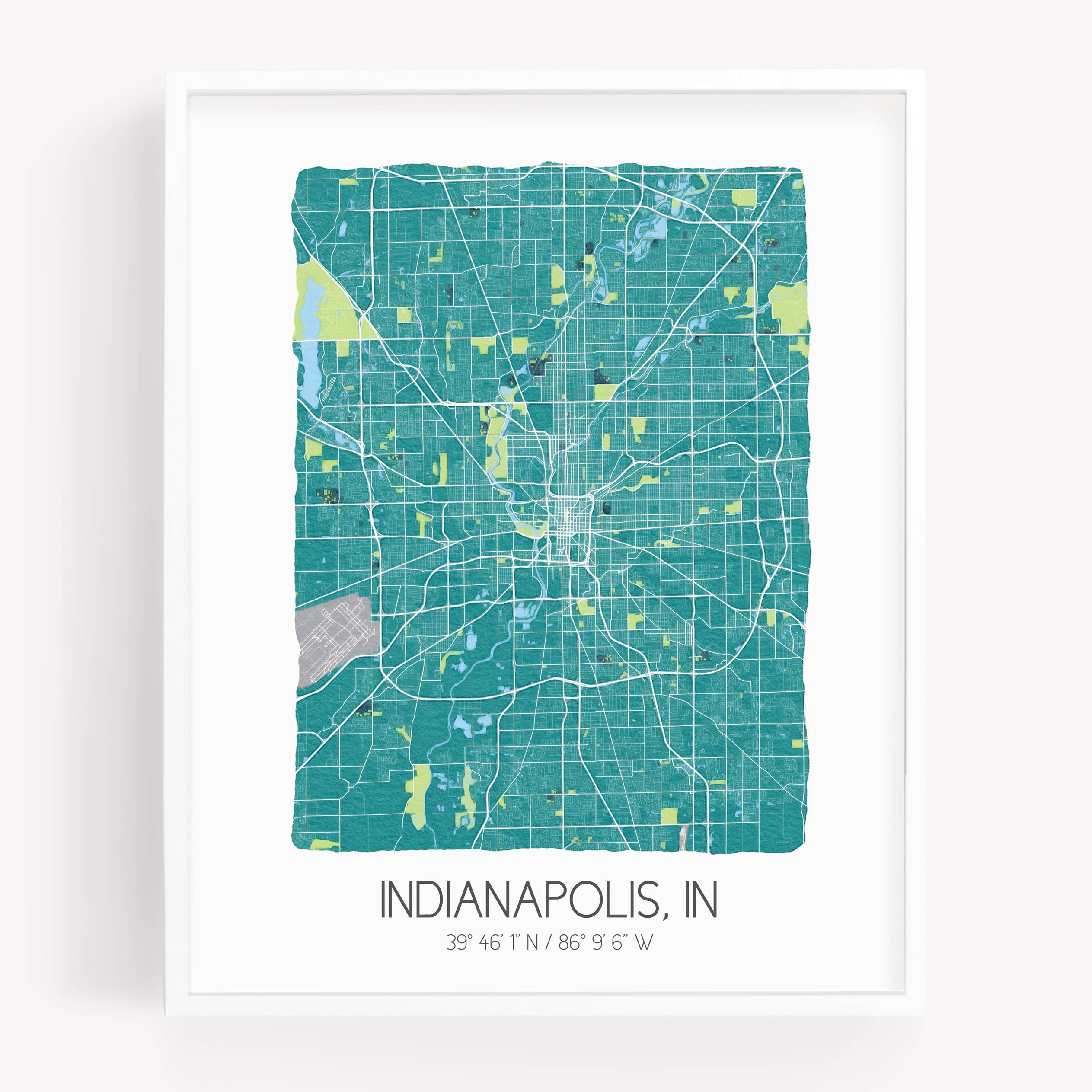 Sparks House Co. - Wholesale Art Print - Indianapolis Indiana Map - Watercolor Map Print - 4 colors17