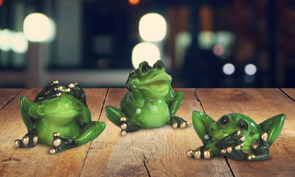 Frogs Figurines - Adorable - See, Hear, Speak No Evil