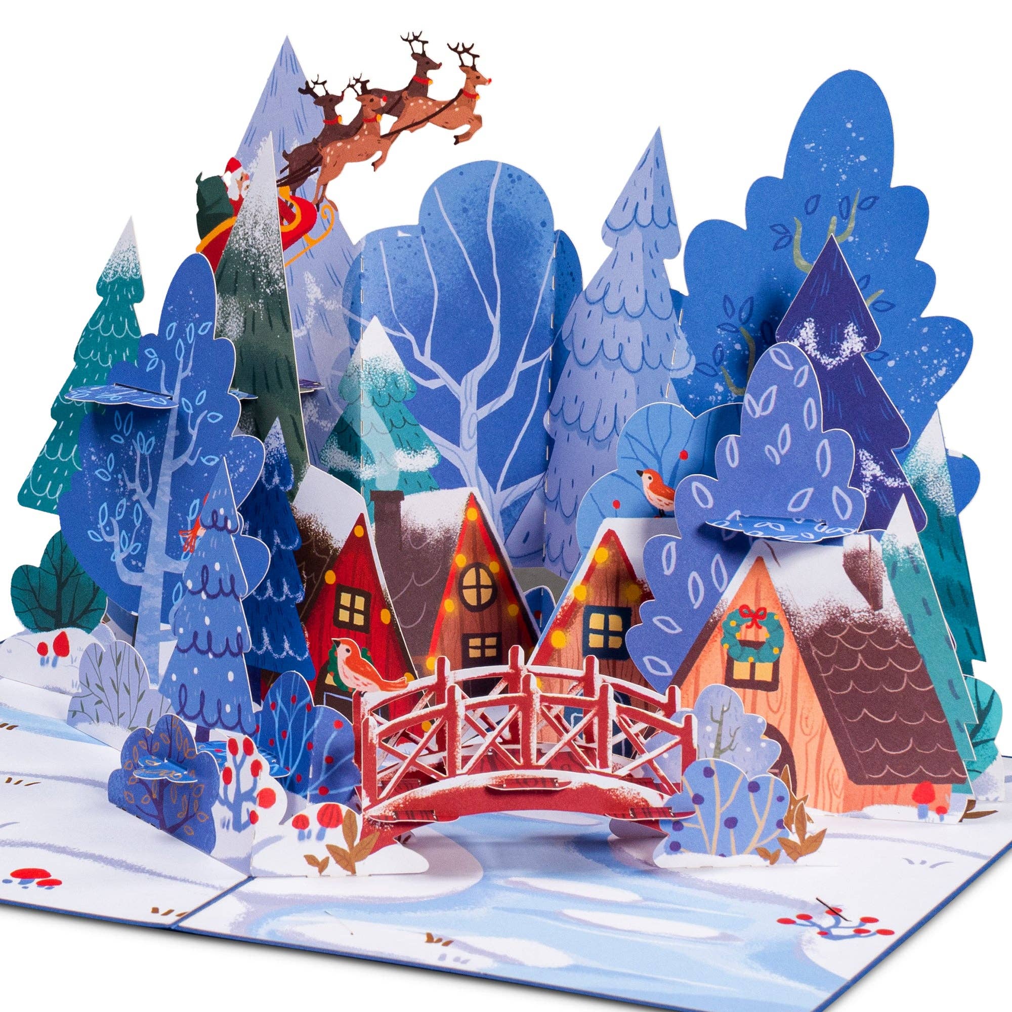 Paper Love - Wholesale Christmas Card - Magical Town Christmas Pop Up Card0