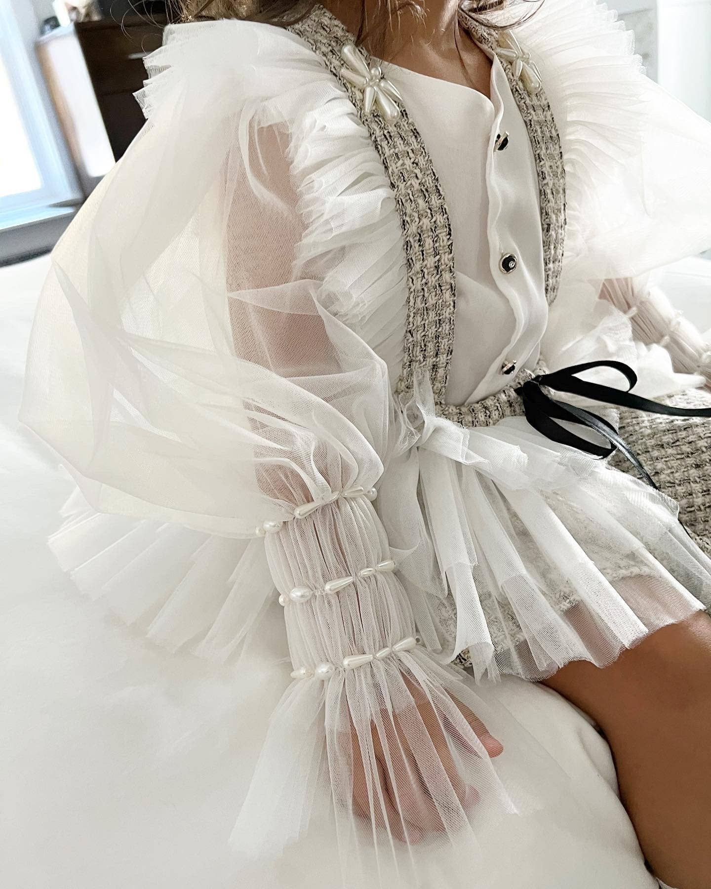 Petite Maison Kids - Venta al por mayor Vestido - Niños - Conjunto de blusa y falda Vera Tweed10