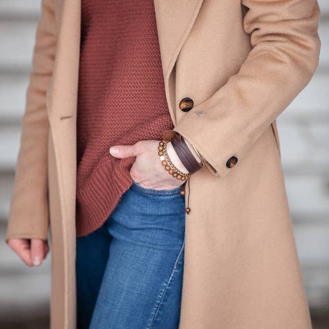 Steel & Clover - Venta al por mayor Pulseras tipo brazalete - Puño de piel Rycroft3