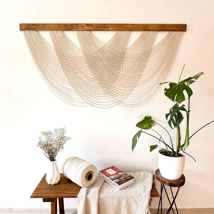 Bonnie Handmade - Wholesale Tapestry/Textile - XLarge Macrame Wall Hanging, Boho Wall Decor, Tapestry Art