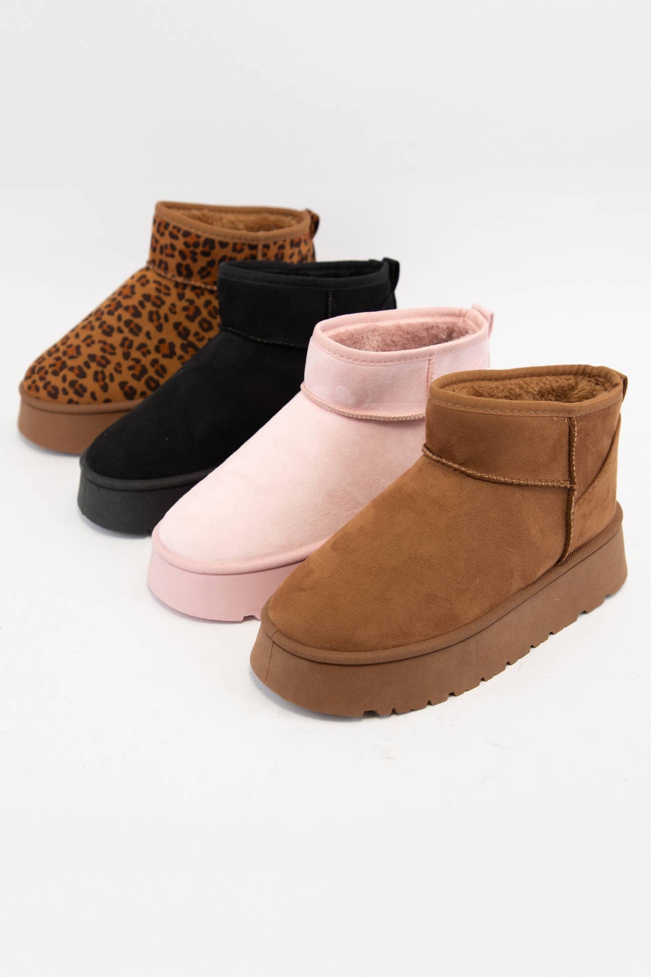 CCOCCI - Wholesale Booties - Women's - OAKLEE-01 PLATFORM MINI ANKLE SHERPA BOOTS8