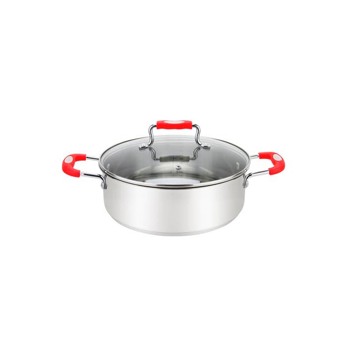 Millvado Urban SS 3.5 Qt Casserole with Glass Lid & Handles for wholesale by Kadra Kitchenware
