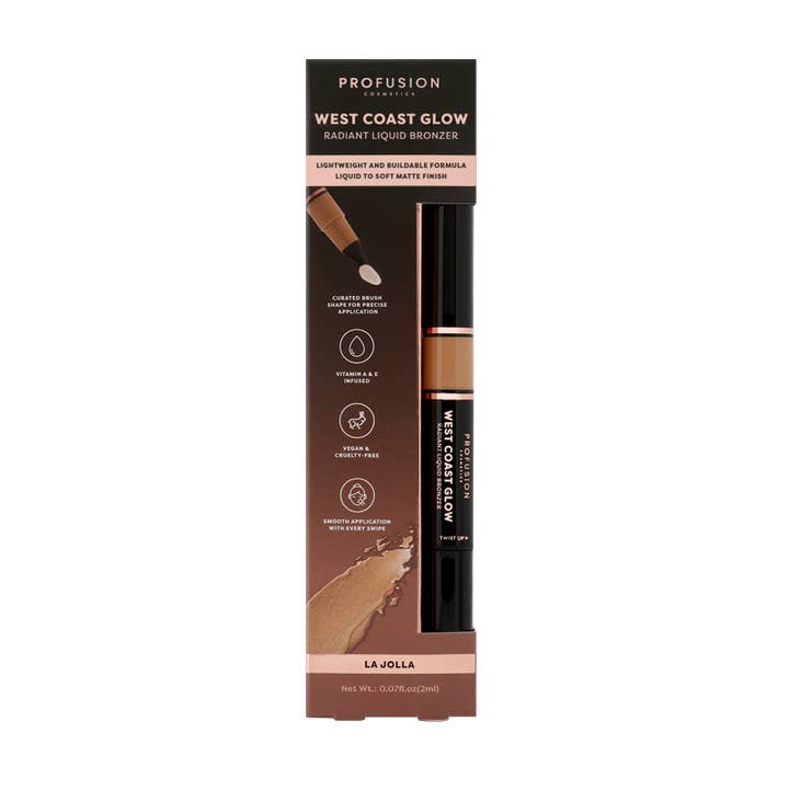 POUDRE BRONZANTE LIQUIDE RAYONNANTE WEST COAST GLOW | pour la vente par Profusion Cosmetics UK