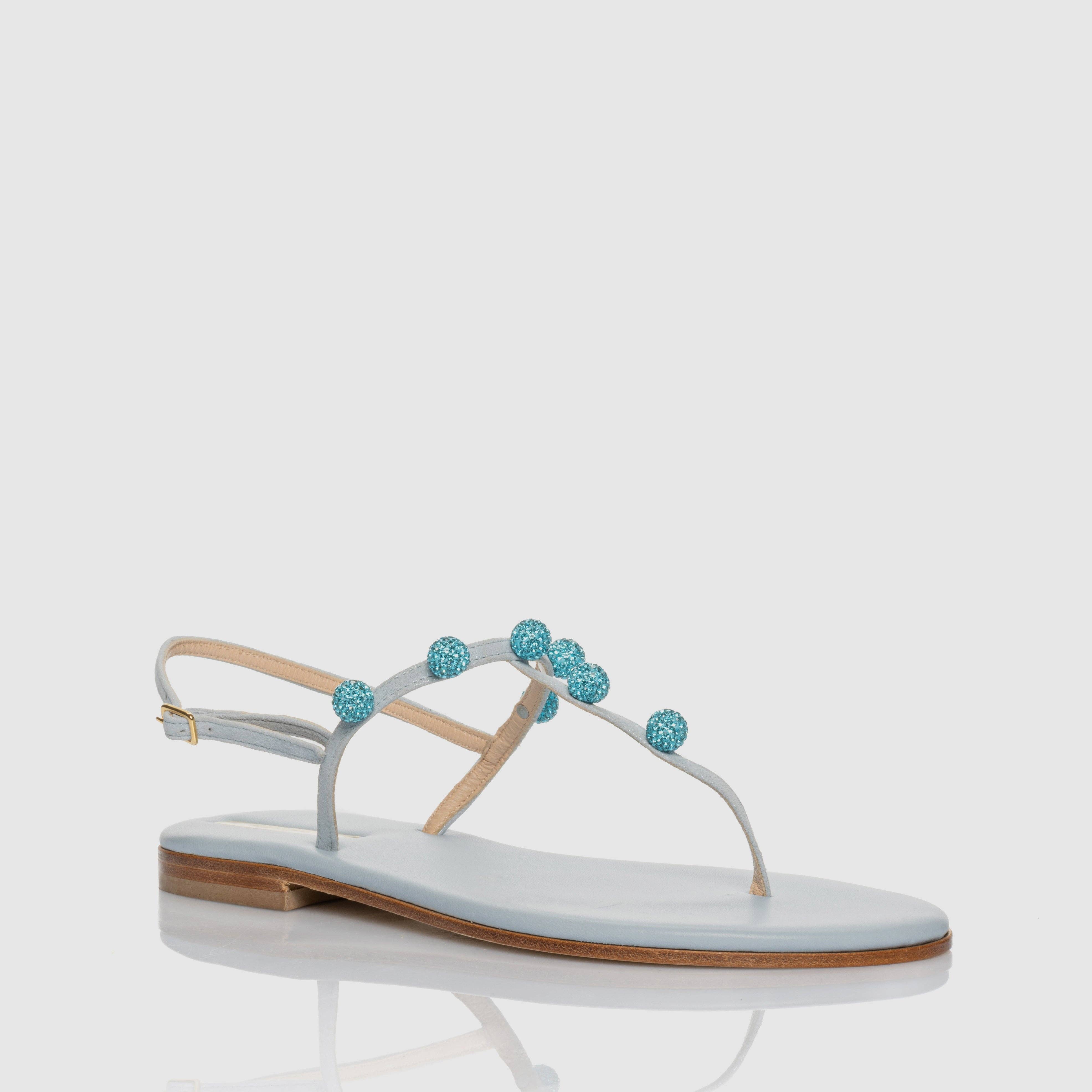 Paola Fiorenza Capri – wholesale Sandals – Women's – Atmosphere flip flop sandal in glitter suede1