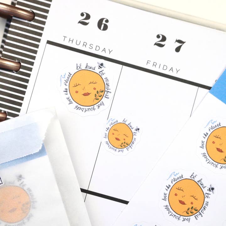 Handritad Minimal Planner Klistermärken | Jordens dag 002 för wholesale av Rye & Co.