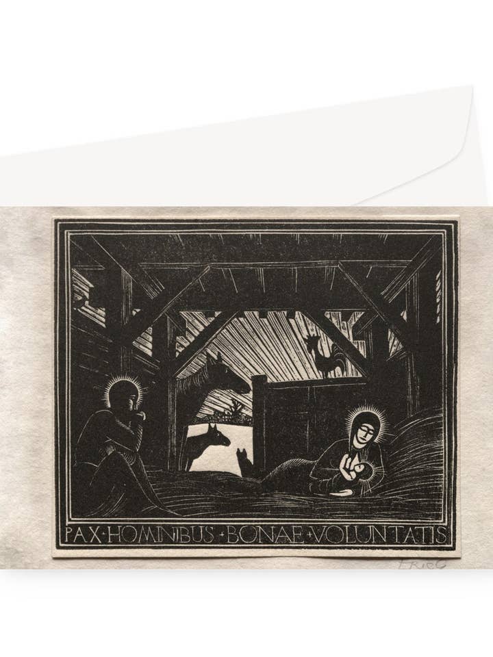 Christmas Gifts Dawn 1916 by Eric Gill - Greeting Card for wholesale by Flashback Shop