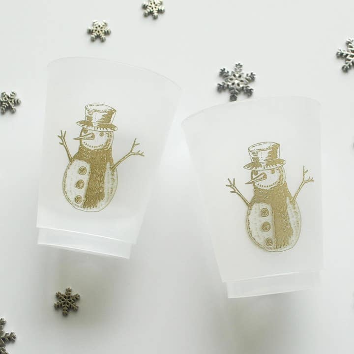 Gatherings by Curated Paperie - Wholesale Disposable Cup - Frosty the Snowman 16 oz. Frost Flex Cups0