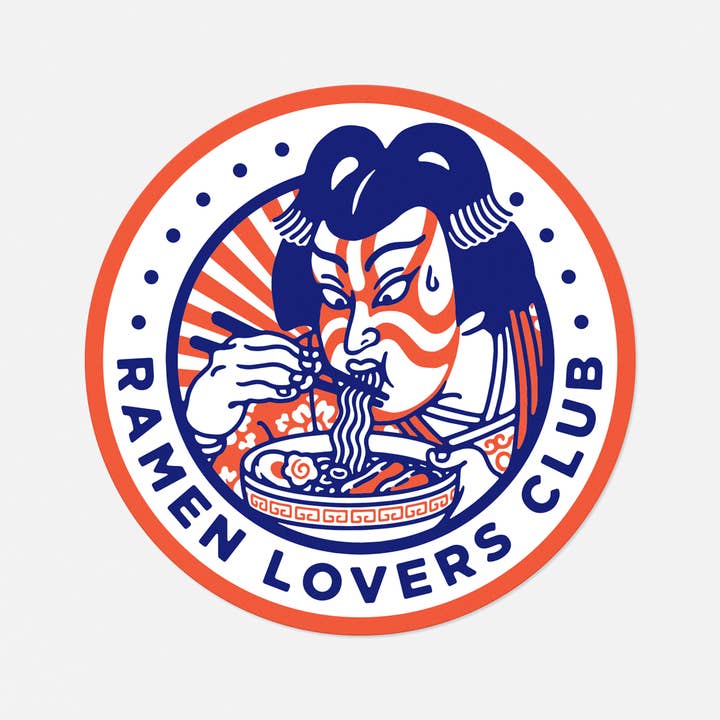 Decalque de vinil “Ramen Lovers Club” por atacado de Yeaaah! Studio