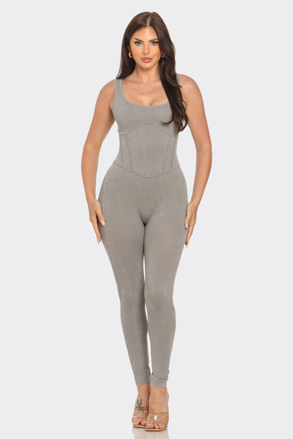 Julia by LoveJ - Wholesale Jumpsuit - Women's - Front Scoop Neck Corset Style Jumpsuits12