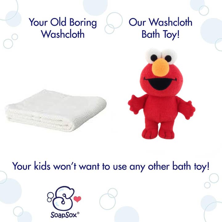 SoapSox - Vente Jouet pour le bain – bébé - Jouet de bain SoapSox Sesame St Elmo3