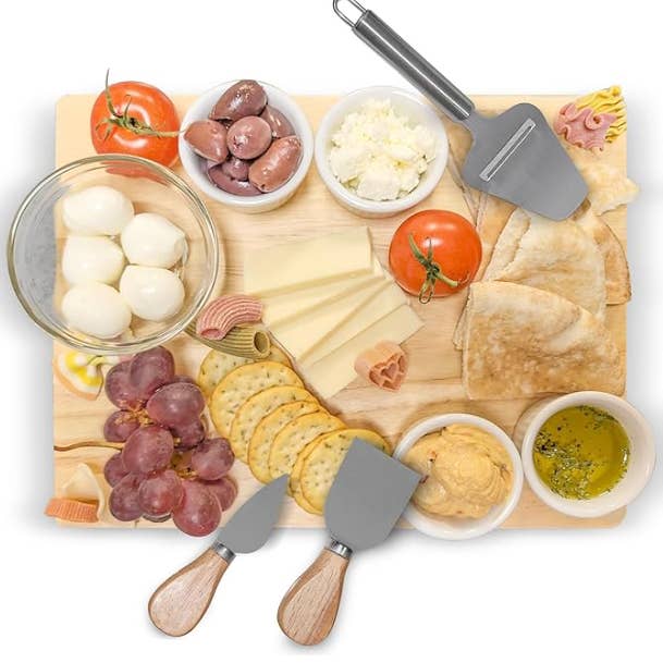 Charcuterie Board Gift Set w/ Stainless Steel Cheese Knives for wholesale by Sergio's Charcuterie