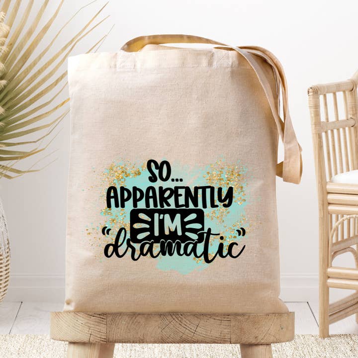 Bolso de lona dramático, divertido y sarcástico para venta al por mayor de Dark Horse Dream Designs LLC