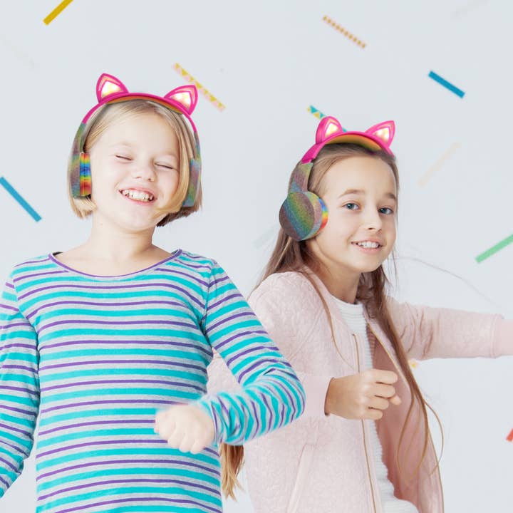 Trend Tech Brands - Wholesale Headphones - Kiddy Ears Rainbow Bluetooth Headphones7