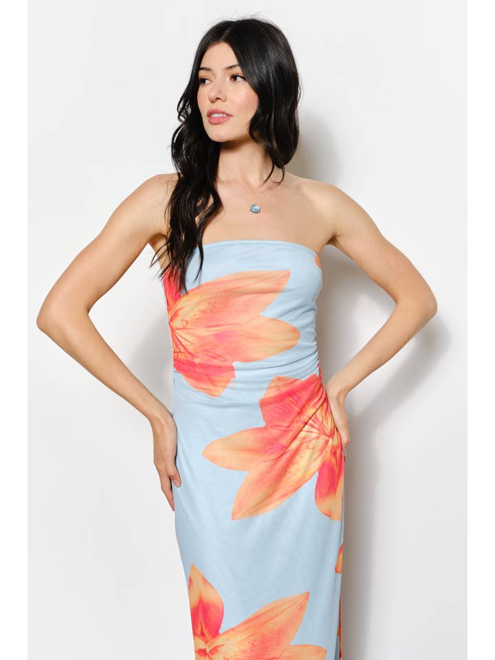 Pretty Garbage - Wholesale Dress - Women's - EVELYN EXCLUSIVE FLORAL PRINT DRESS