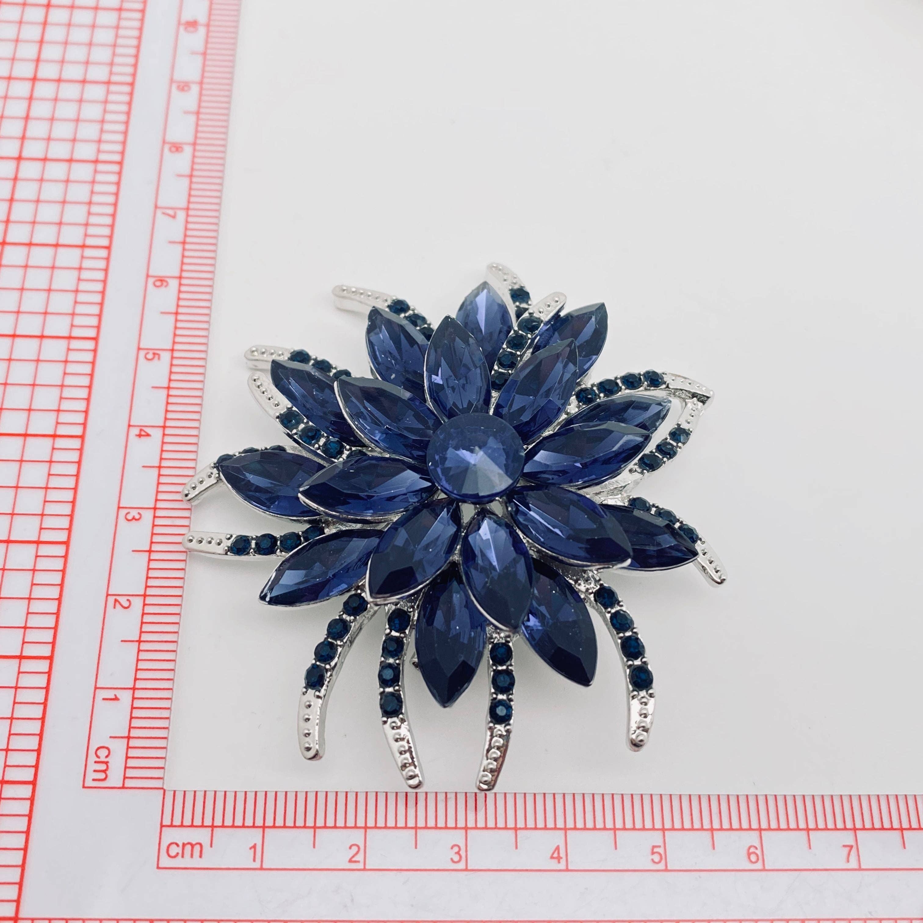 Snowflakes Blue Snowflake Brooch for wholesale on Faire2