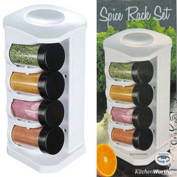 St. Louis Wholesale LLC - Wholesale Spice Rack - Kitchen Worthy Home - The Spice Rack Set - Rotating
