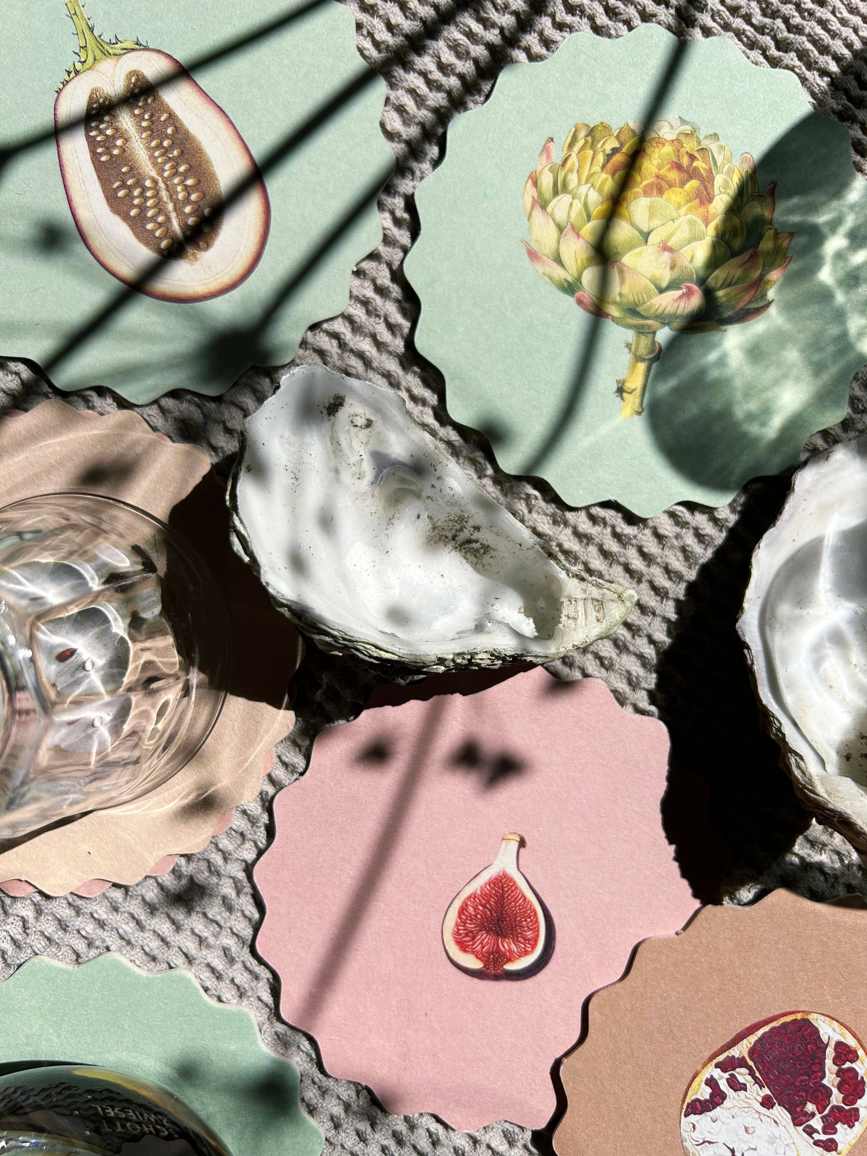 30x40 - Wholesale Coasters - Coaster Set Fruit & Veg 🍋🥑🍊4