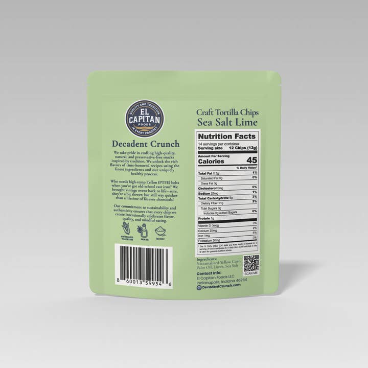 El Capitan Foods - Wholesale Chips - Decadent Crunch - Lime2