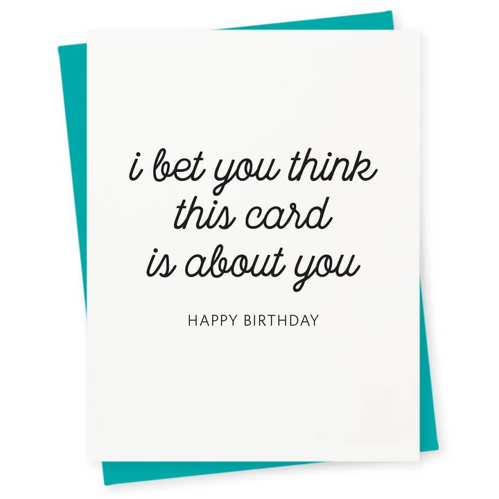 Bet You Letterpress Birthday Card for wholesale by 417 Press