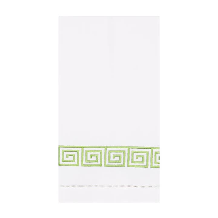 SALE Green Maze Hemstitch Guest Towel for wholesale by C&F Home