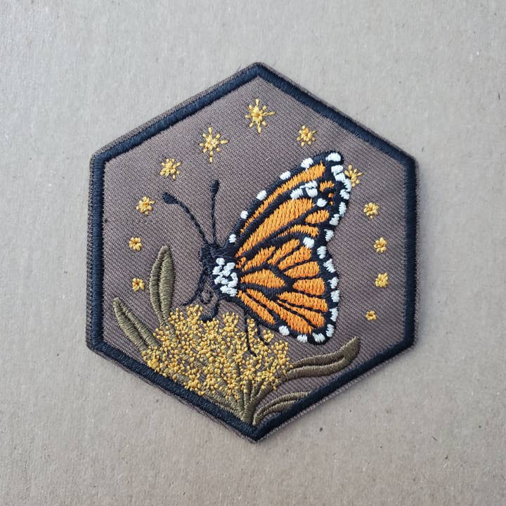 Cyclical Roots by Rachael Amber - Wholesale Patch - Embroidered Endangered Pollinator Iron-On Patches