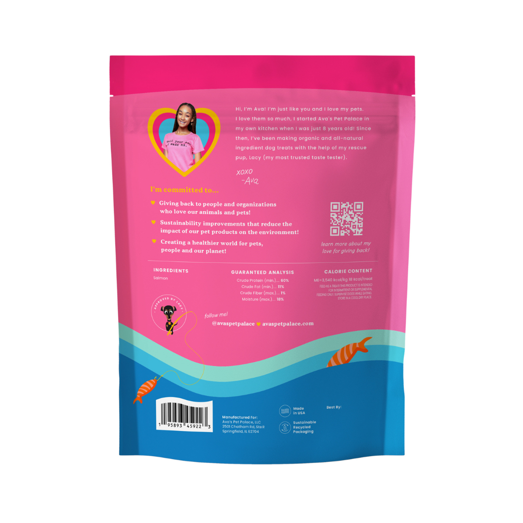 Ava's Pet Palace - Wholesale Pet Treats - Dog - Wild Salmon Treats - Single Ingredient 7