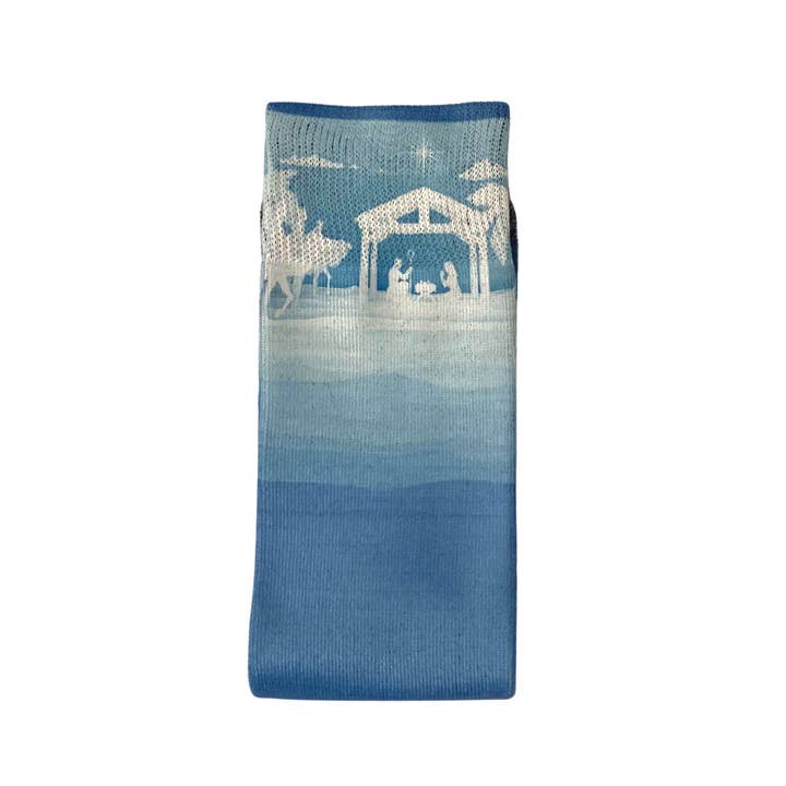 The Nativity - Christian Christmas Theme Crew Socks for wholesale by BibleSocks