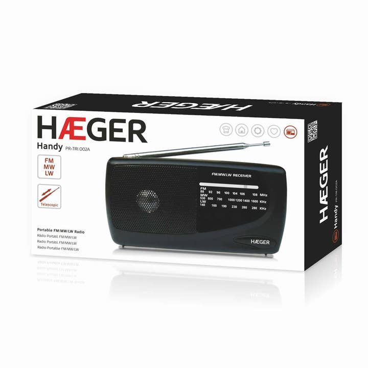 Haeger - Wholesale Small/Handheld Appliance - HAEGER HANDY Portable Radio - Triband AM/FM/LW 2