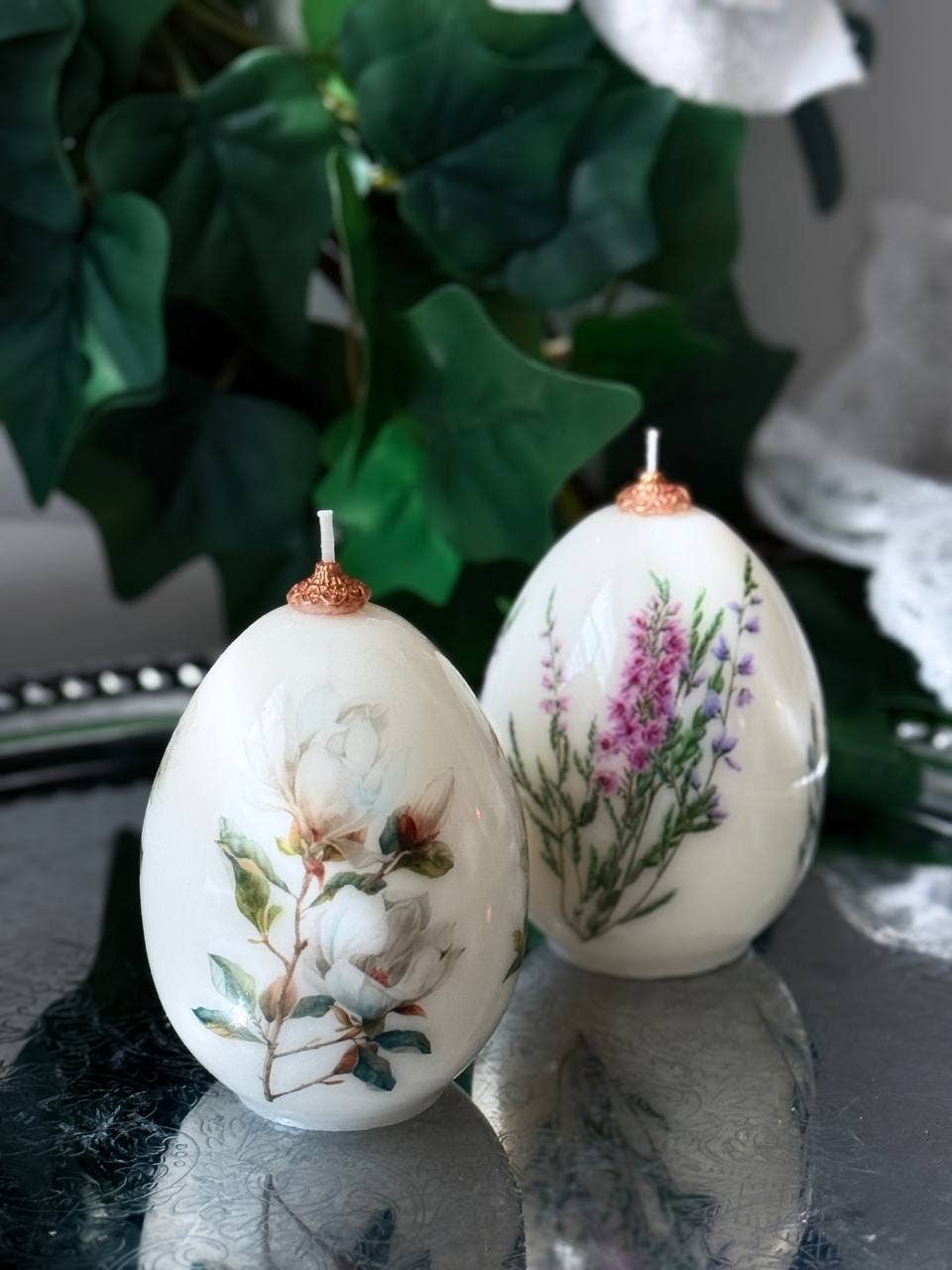 VR.candle - Wholesale Novelty Candle - Floral Easter Egg Candle: Spring holiday Decor5