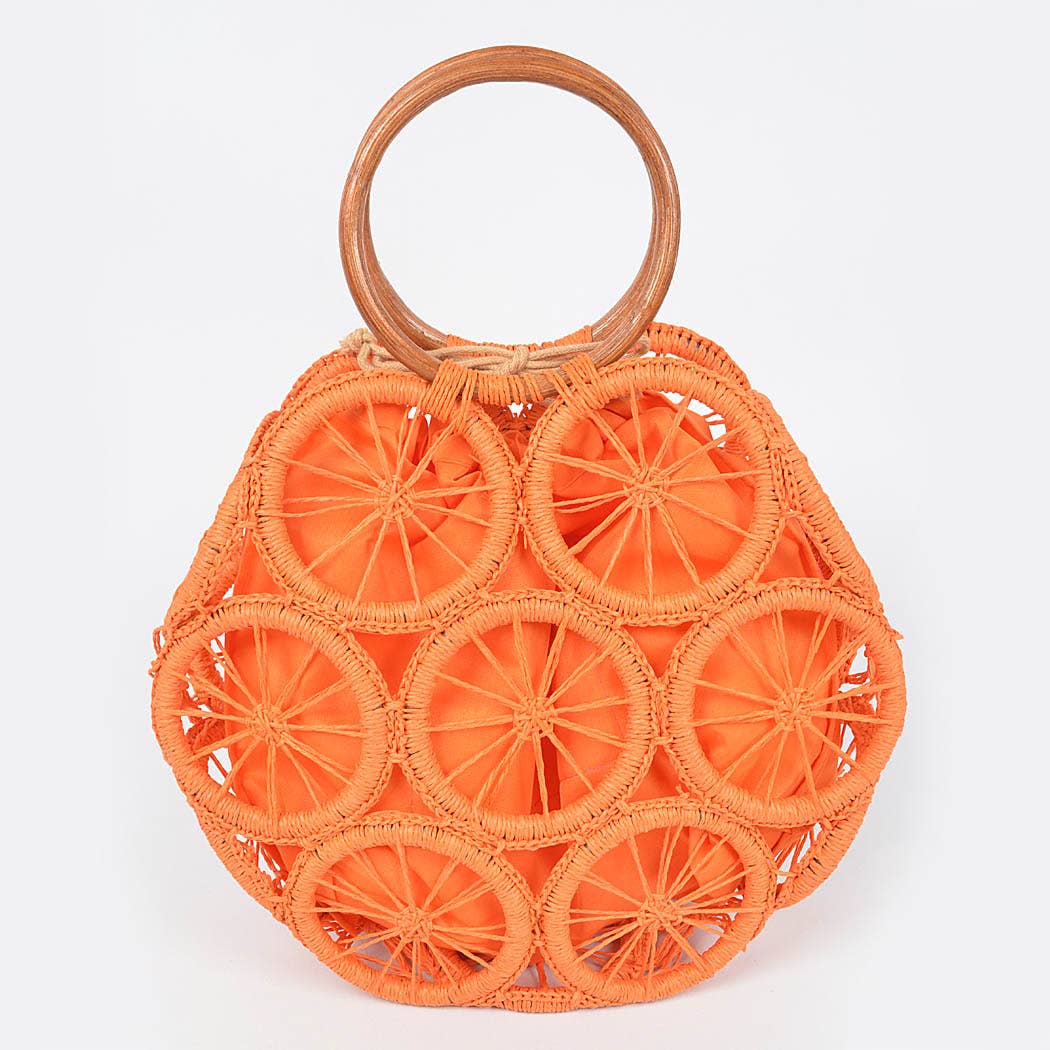 3AM BY H&D ACCESSORIES – wholesale Tote bag – Women's – Faux Straw Round Tote Bag7