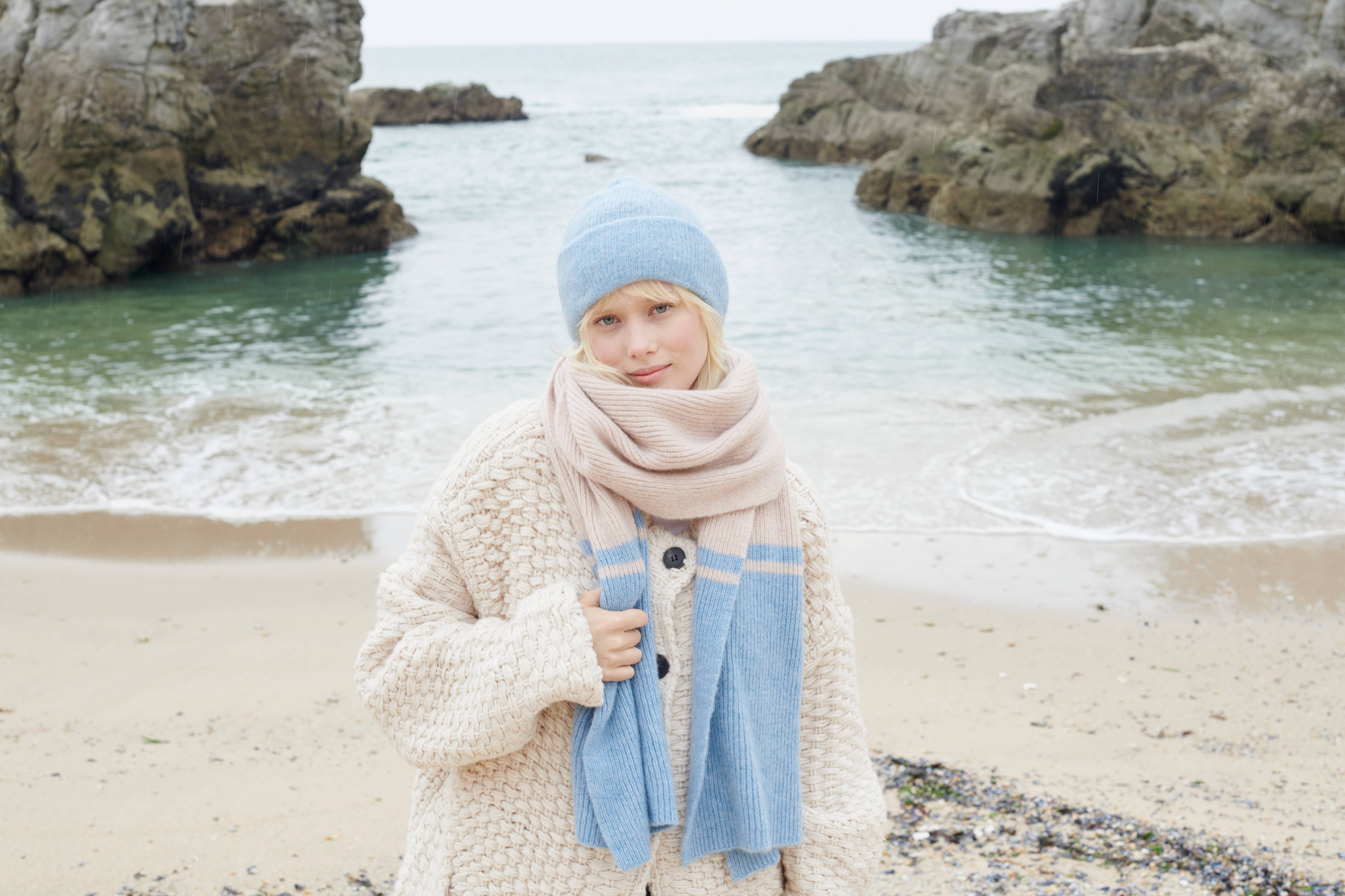 Maradji - Wholesale Beanie - Women's - WOODY ICE BLUE ALPACA WOOL BEANIE1