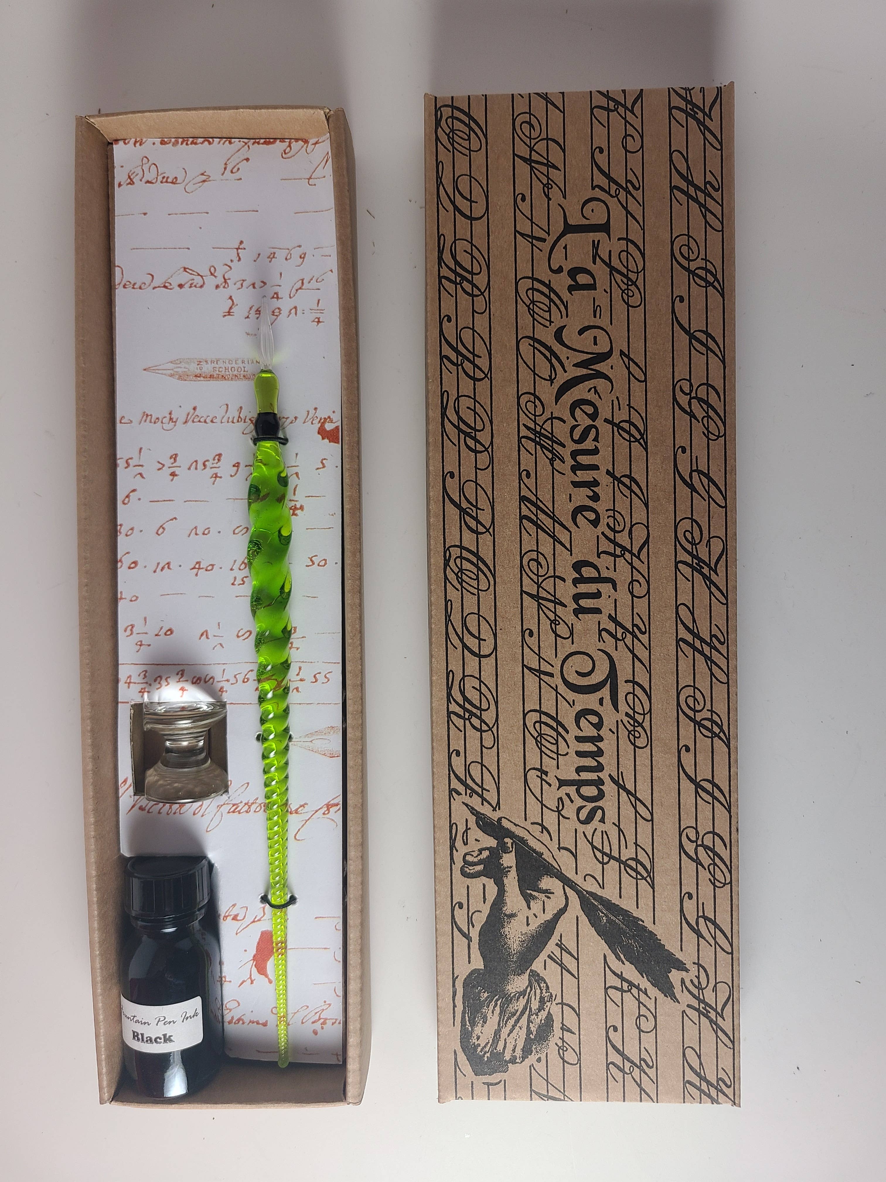 Papier Plume - Wholesale Pen - Italian Glass Pen Set Twisted Colored Glass22