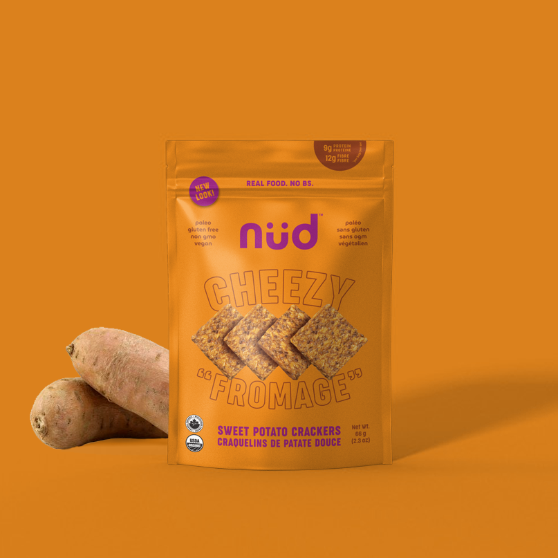 nud fud Inc. - Wholesale Crackers - Cheezy Sweet Potato Crackers2