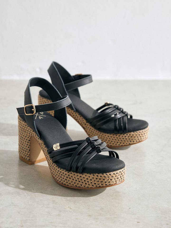 Black Valvas Sandal for wholesale by POPA