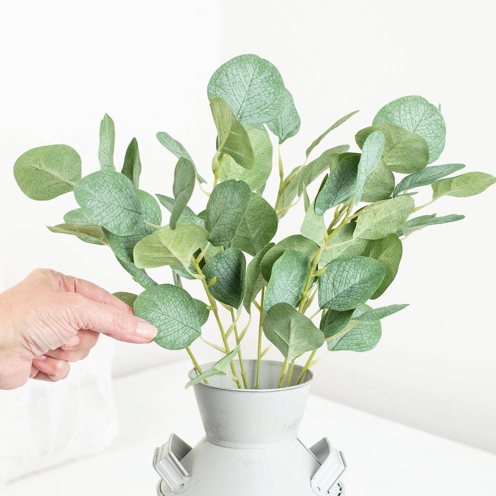 Factory Direct Craft – wholesale Konstgjord växt – 18" Konstgjord Silver Dollar Eukalyptus Grönska Lövbuske3