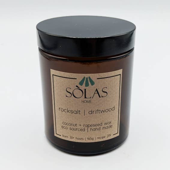 Rocksalt Driftwood Ljus Bärnstensburk med Lock, 20cl för wholesale av SÒLAS Home