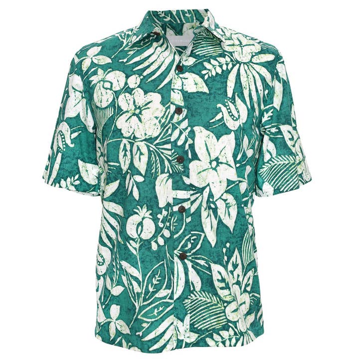 JAMS World - Wholesale Shirt - Men's - Men's Cotton Shirt - Makana Yukata Green