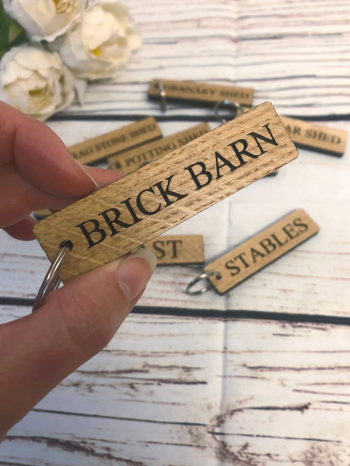 Oak Cut Out Key Ring for engroshandel hos Holder and Hook