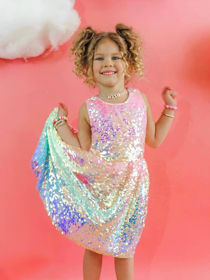Ellie and Mila - Wholesale Dress - Kids - Ombre Sequin Dress