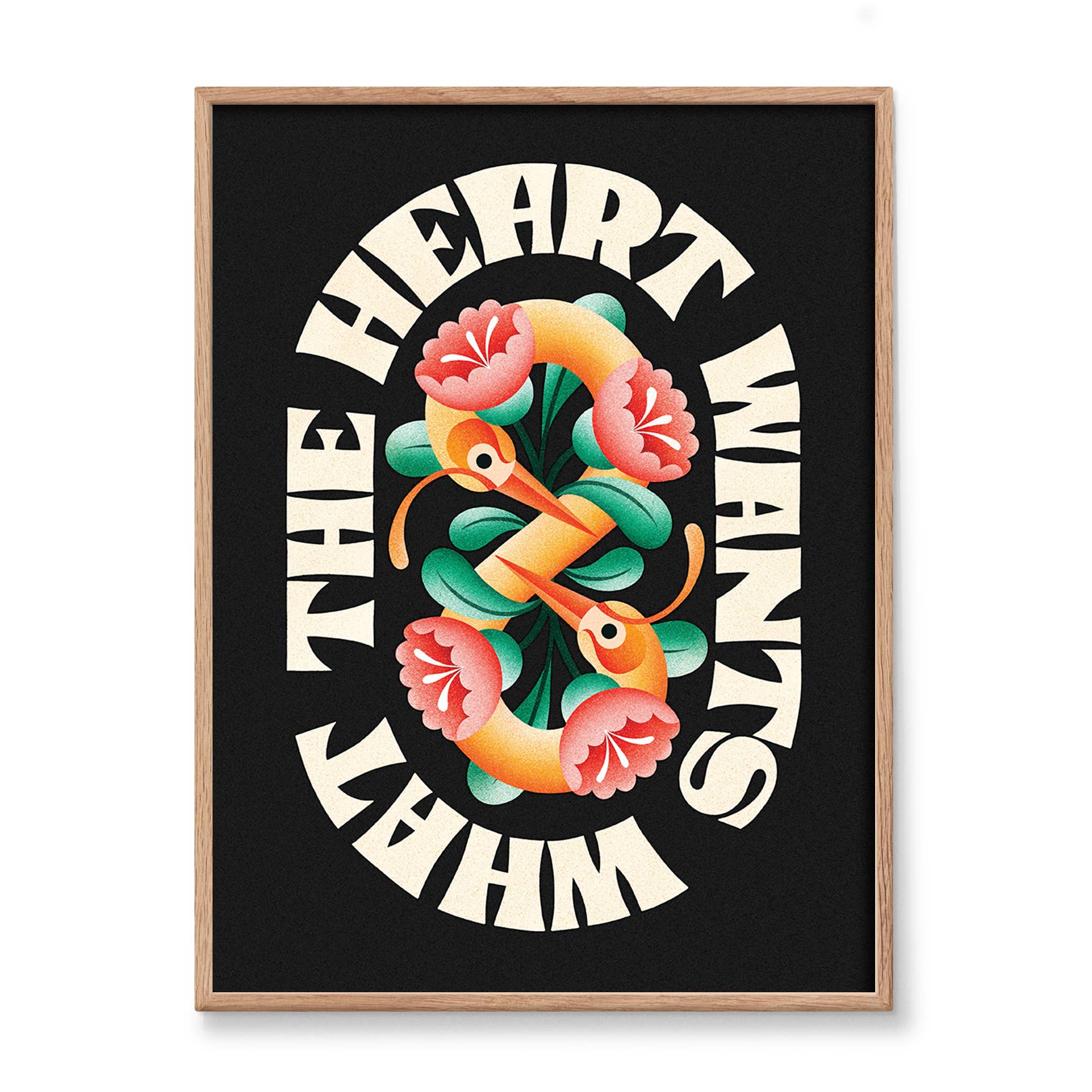 Julie Solvstrom Illustration - Wholesale Art Print - Heart Wants What The Heart Wants Art Print | Love Home Decor1