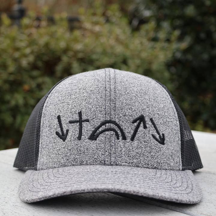 Heather Gray and Black Hat - Gospel Symbols for wholesale by Gospel Symbols